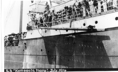 S.S. Komagata Maru July 1914  passengers aboard ship