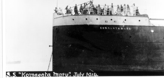 S.S. Komagata Maru July 1914  passengers aboard ship