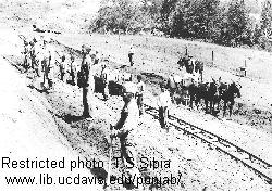 1909 Pacific & Eastern Railroad construction